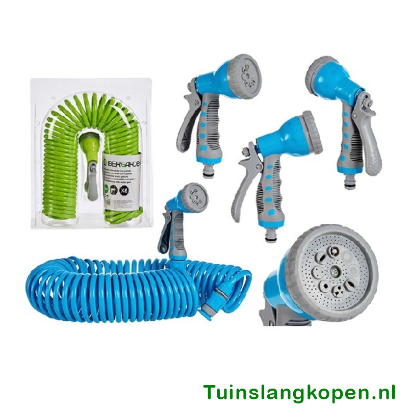 Spiraal + sproeikop TuinslangKopen.nl